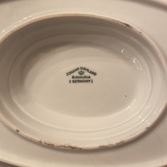 Vintage Johann Haviland Bavaria Germany / Blue Garland / gravy boat - Picture 4 of 5